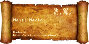 Menzl Marion névjegykártya